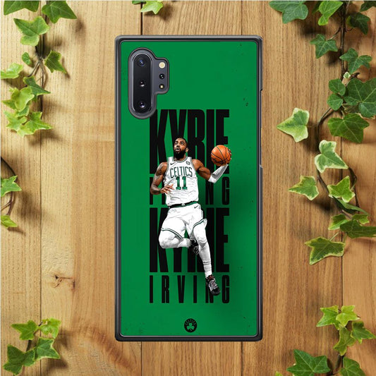Kyrie Irving Celtics Samsung Galaxy Note 10 Plus Case-Rubber / White (2D Case)-Xtracase