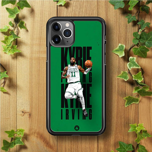 Kyrie Irving Celtics iPhone 11 Pro Max Case-Rubber / Black (2D Case)-Xtracase