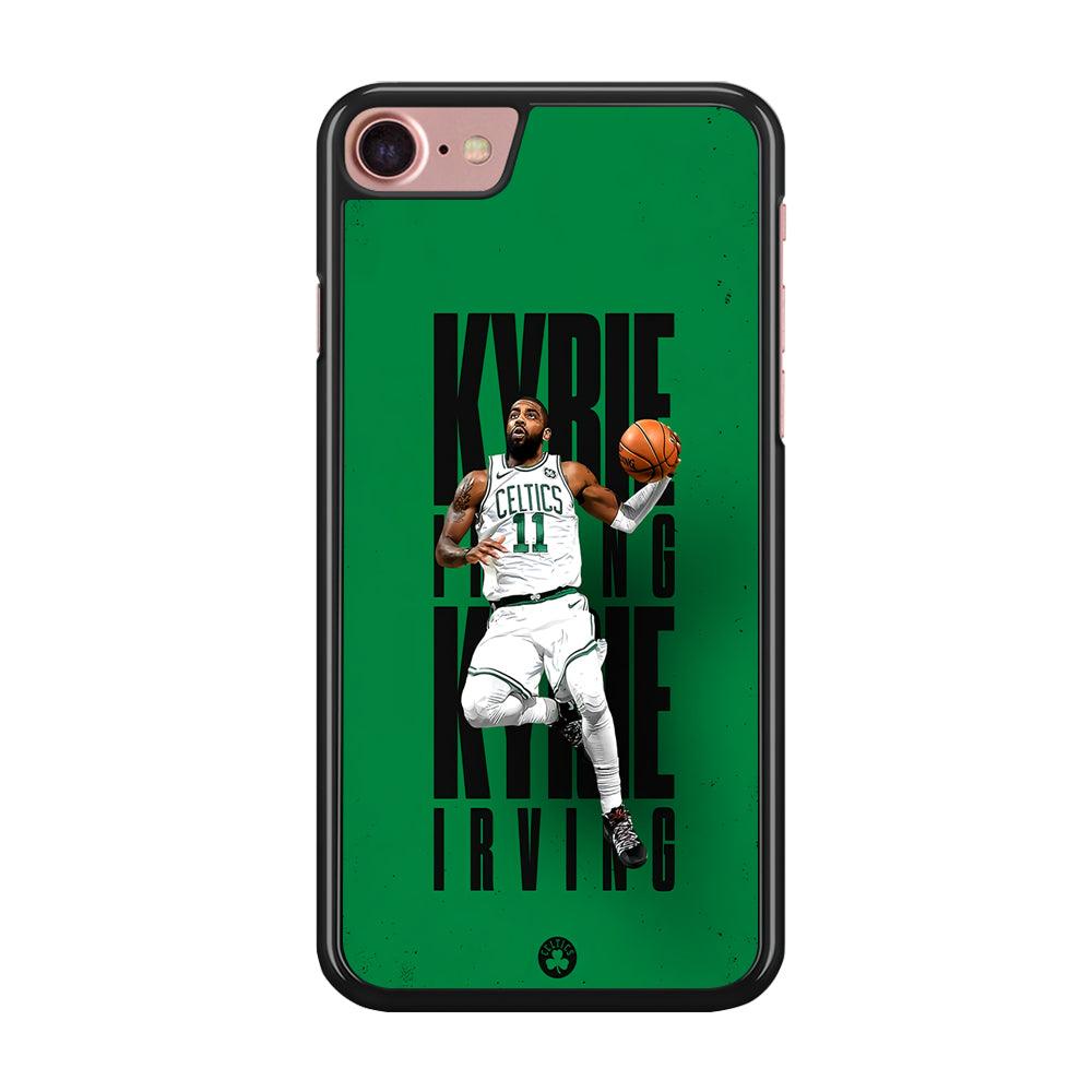 Kyrie Irving Celtics iPhone 8 Case-Rubber / Black (2D Case)-Xtracase