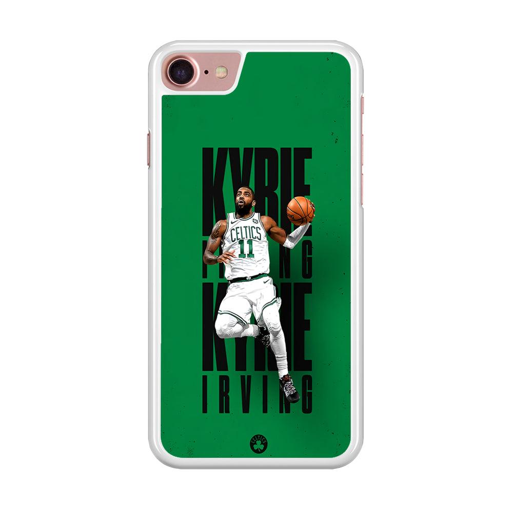 Kyrie Irving Celtics iPhone 8 Case-Rubber / White (2D Case)-Xtracase