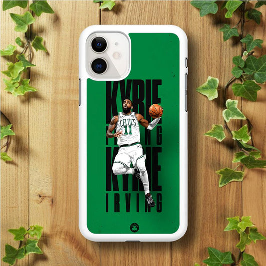 Kyrie Irving Celtics iPhone 11 Case-Rubber / White (2D Case)-Xtracase