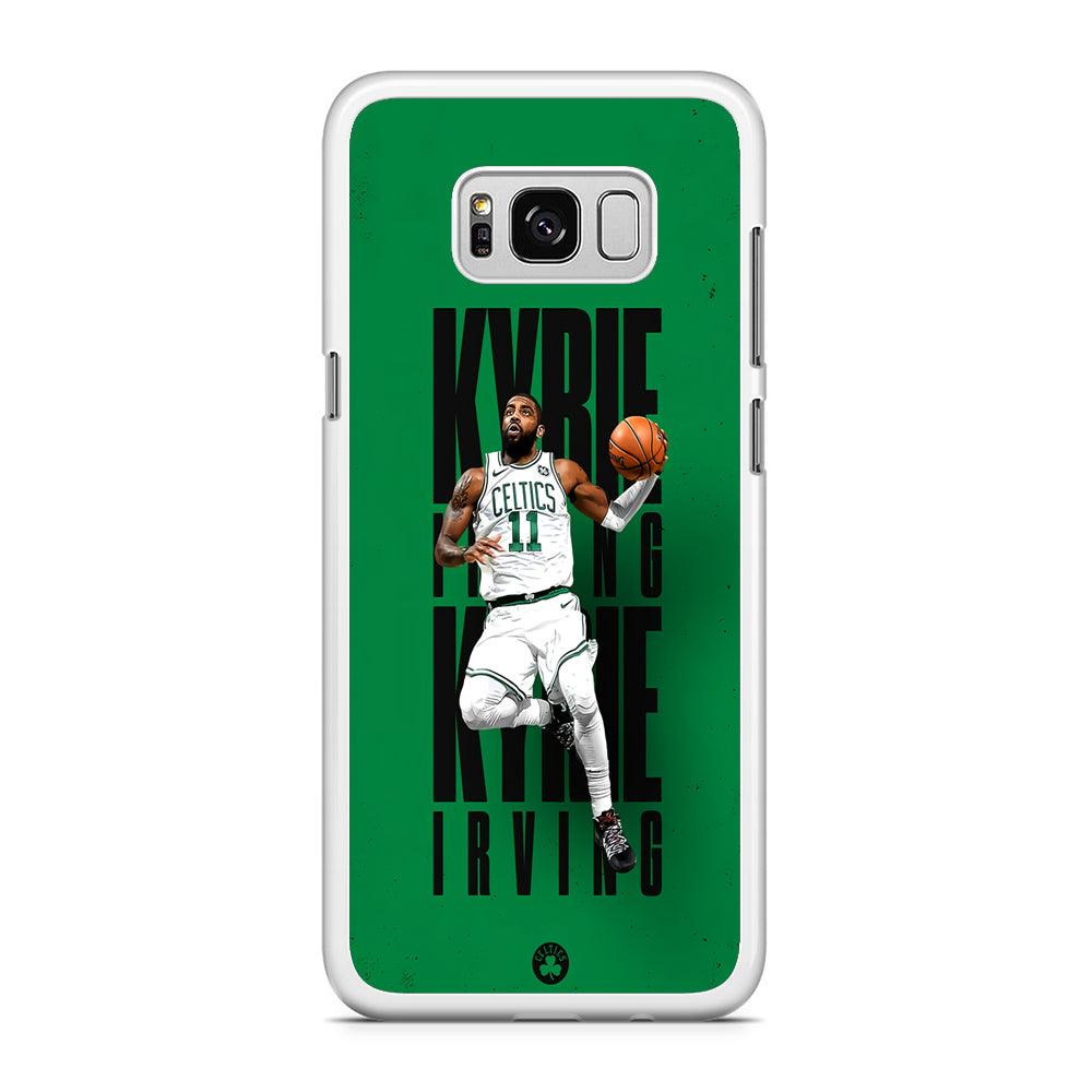 Kyrie Irving Celtics Samsung Galaxy S8 Case-Rubber / White (2D Case)-Xtracase