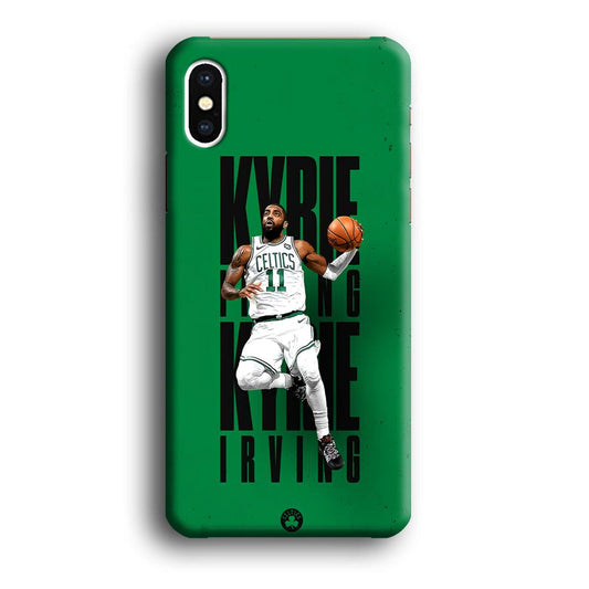 Kyrie Irving Celtics iPhone Xs Case-Plastic / Full Wrap (3D Case)-Xtracase