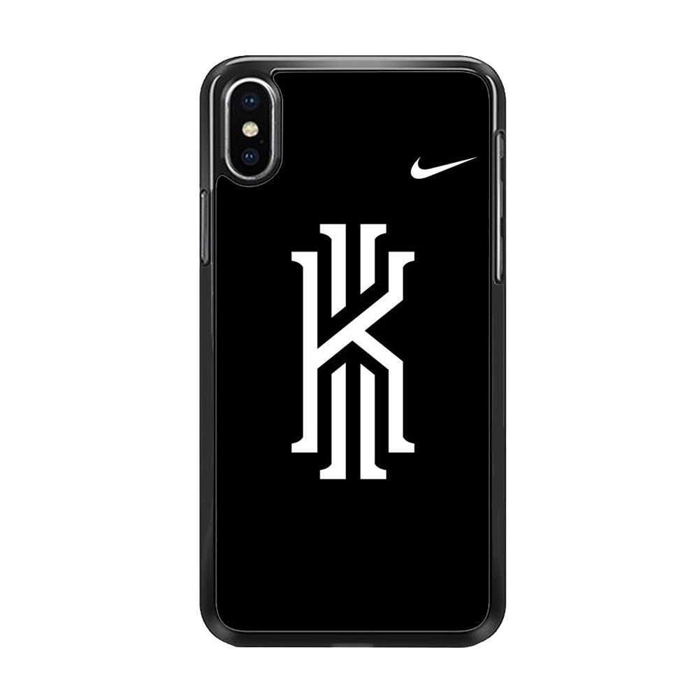 Kyrie Irving Logo 001 iPhone Xs Max Case-Rubber / Black (2D Case)-Xtracase