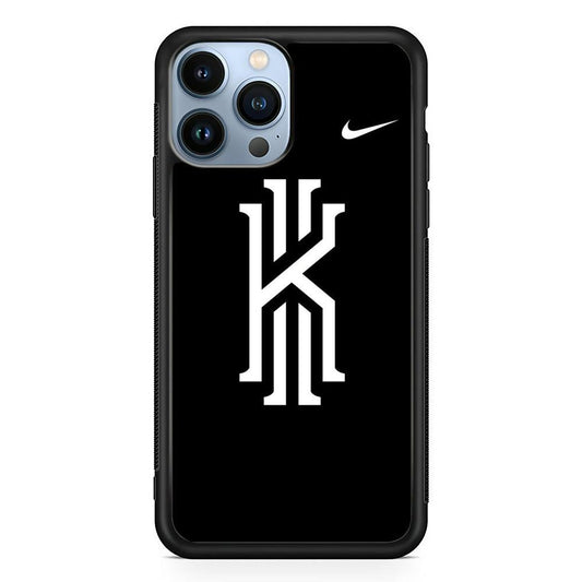 Kyrie Irving Logo 001 iPhone 13 Pro Max Case-Rubber / Black (2D Case)-Xtracase