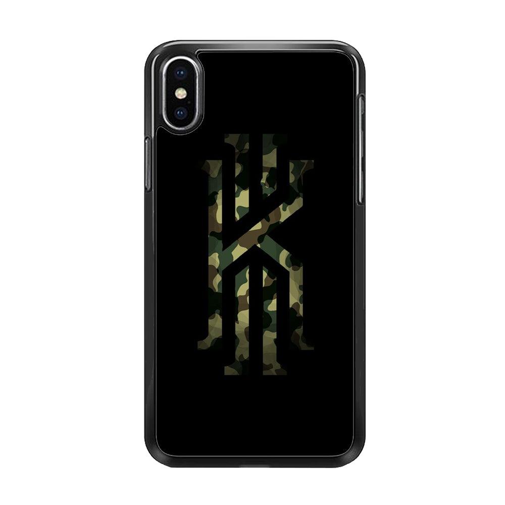 Kyrie Irving Logo 002 iPhone Xs Case-Rubber / Black (2D Case)-Xtracase