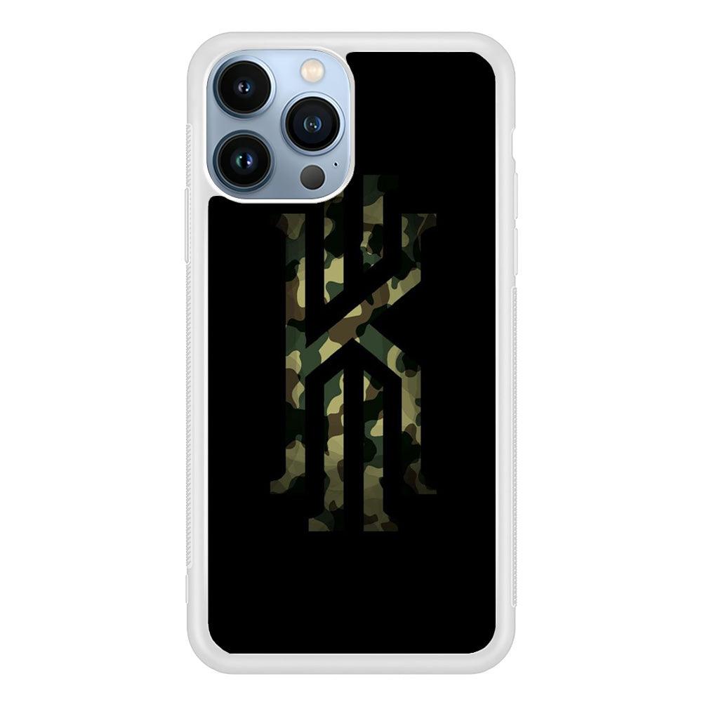 Kyrie Irving Logo 002 iPhone 13 Pro Max Case-Rubber / White (2D Case)-Xtracase