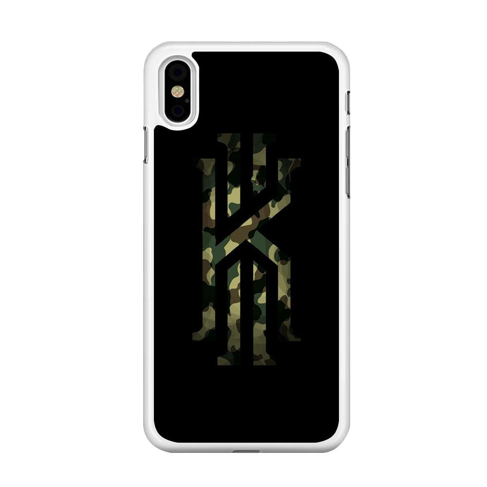 Kyrie Irving Logo 002 iPhone Xs Max Case-Rubber / White (2D Case)-Xtracase