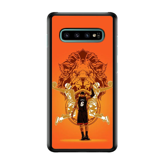 Lebron James Lion Logo Samsung Galaxy S10 Case-Plastic / Full Wrap (3D Case)-Xtracase