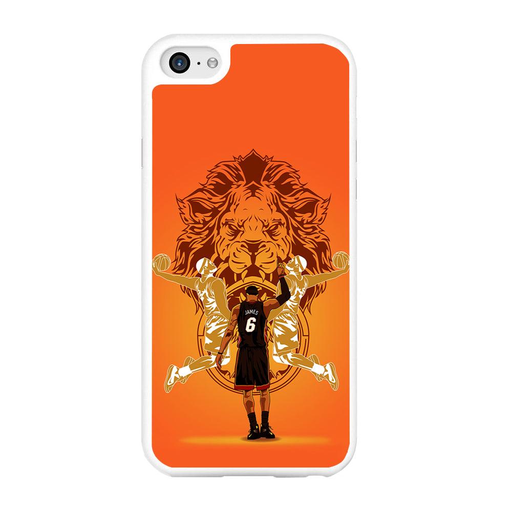 Lebron James Lion Logo iPhone 6 | 6s Case-Rubber / White (2D Case)-Xtracase