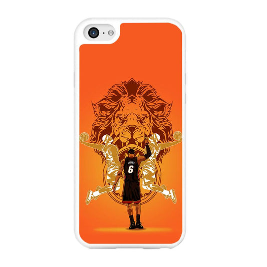 Lebron James Lion Logo iPhone 6 | 6s Case-Rubber / White (2D Case)-Xtracase