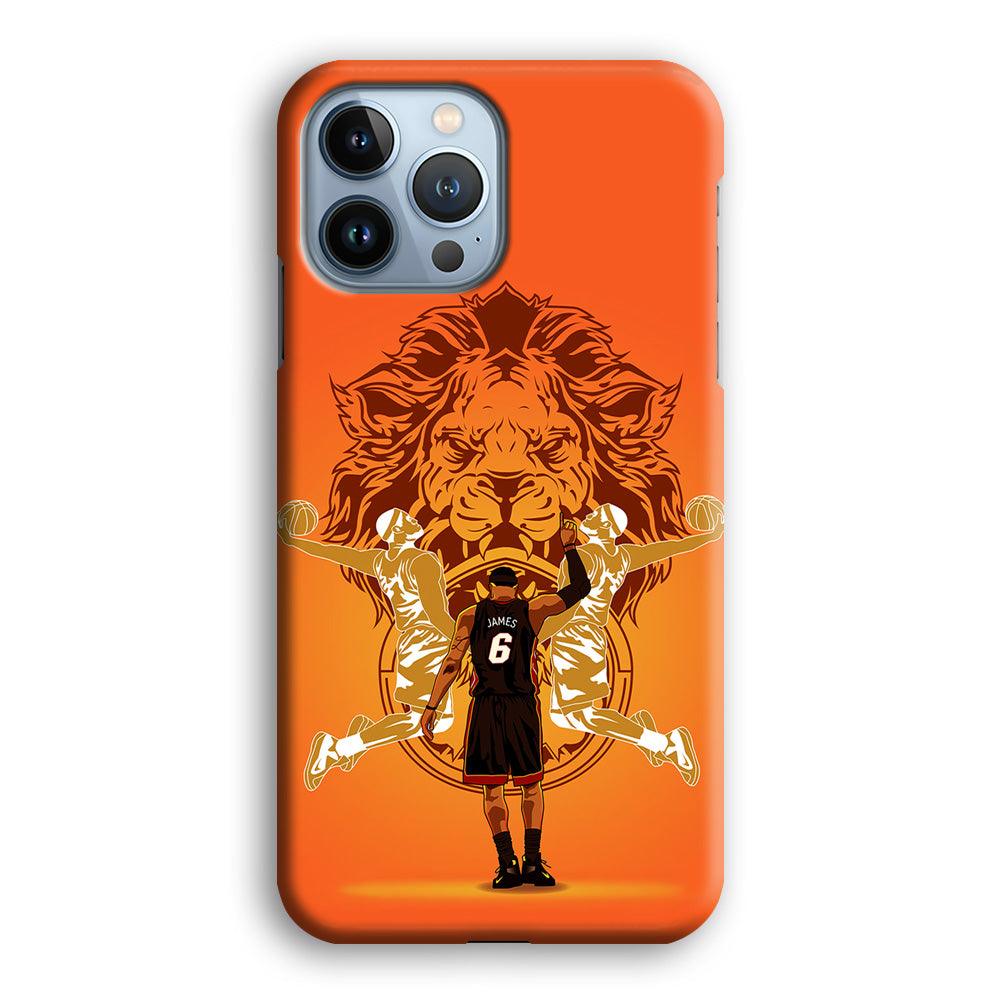 Lebron James Lion Logo iPhone 13 Pro Case-Plastic / Full Wrap (3D Case)-Xtracase