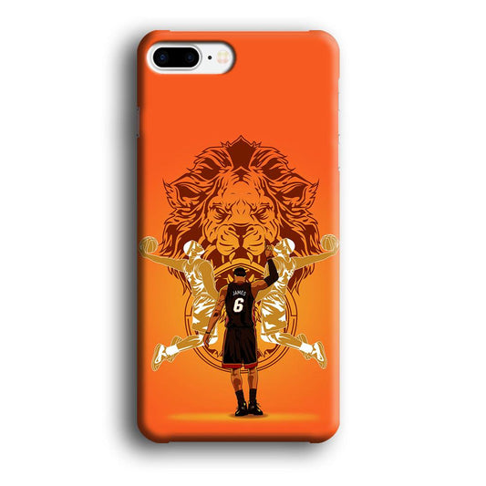 Lebron James Lion Logo iPhone 8 Plus Case-Plastic / Full Wrap (3D Case)-Xtracase