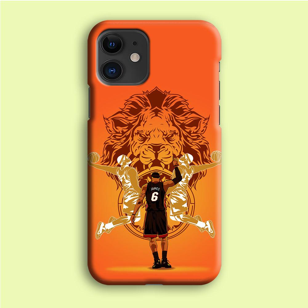 Lebron James Lion Logo iPhone 12 Mini Case-Plastic / Full Wrap (3D Case)-Xtracase