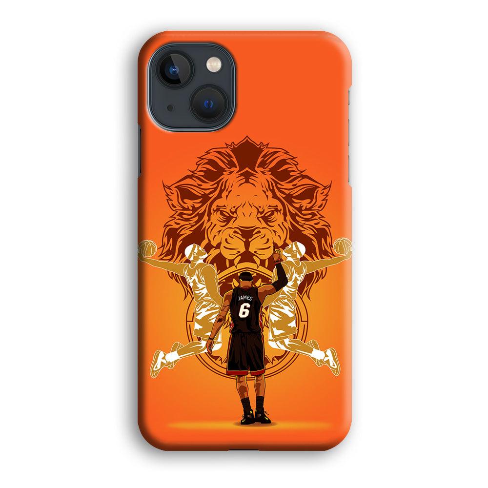 Lebron James Lion Logo iPhone 13 Mini Case-Plastic / Full Wrap (3D Case)-Xtracase