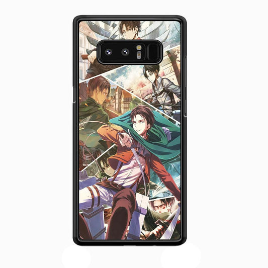 Levi Ackerman Collage Samsung Galaxy Note 8 Case-Rubber / Black (2D Case)-Xtracase