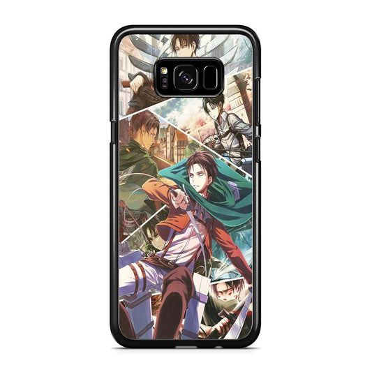 Levi Ackerman Collage Samsung Galaxy S8 Case-Rubber / Black (2D Case)-Xtracase