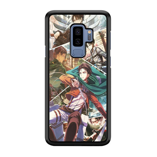 Levi Ackerman Collage Samsung Galaxy S9 Plus Case-Rubber / Black (2D Case)-Xtracase