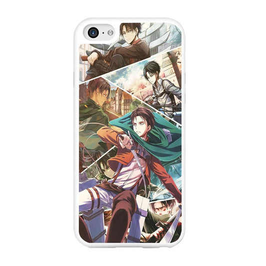 Levi Ackerman Collage iPhone 6 | 6s Case-Rubber / White (2D Case)-Xtracase