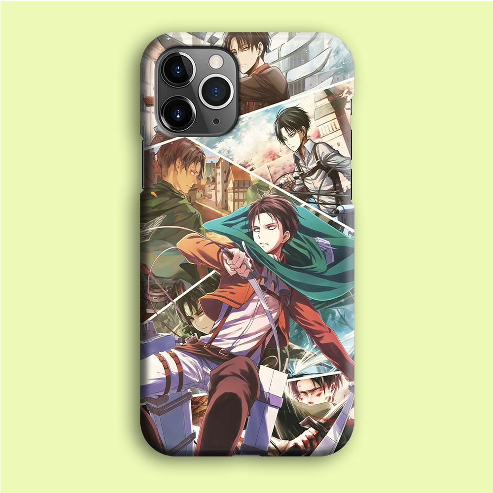 Levi Ackerman Collage iPhone 12 Pro Max Case-Plastic / Full Wrap (3D Case)-Xtracase