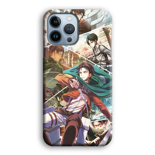 Levi Ackerman Collage iPhone 13 Pro Case-Plastic / Full Wrap (3D Case)-Xtracase
