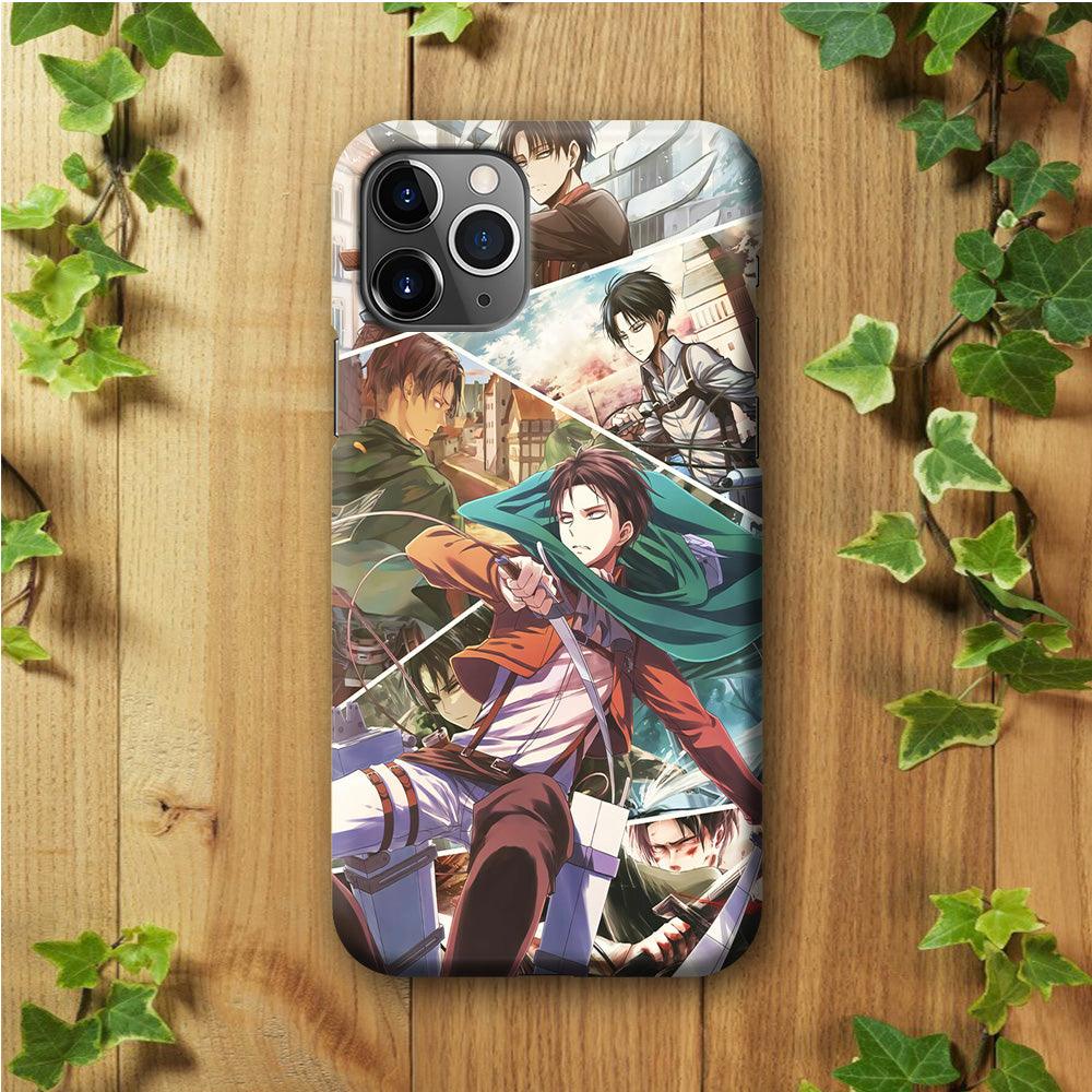 Levi Ackerman Collage iPhone 11 Pro Max Case-Plastic / Full Wrap (3D Case)-Xtracase