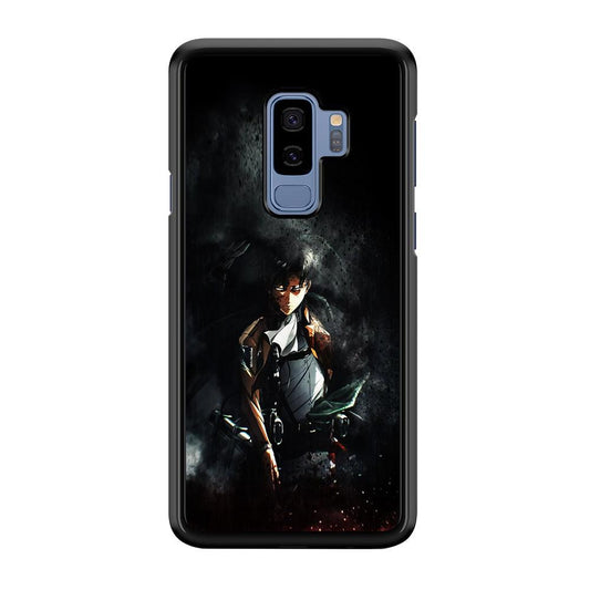 Levi Ackerman Shingeki no Kyojin Samsung Galaxy S9 Plus Case-Rubber / White (2D Case)-Xtracase