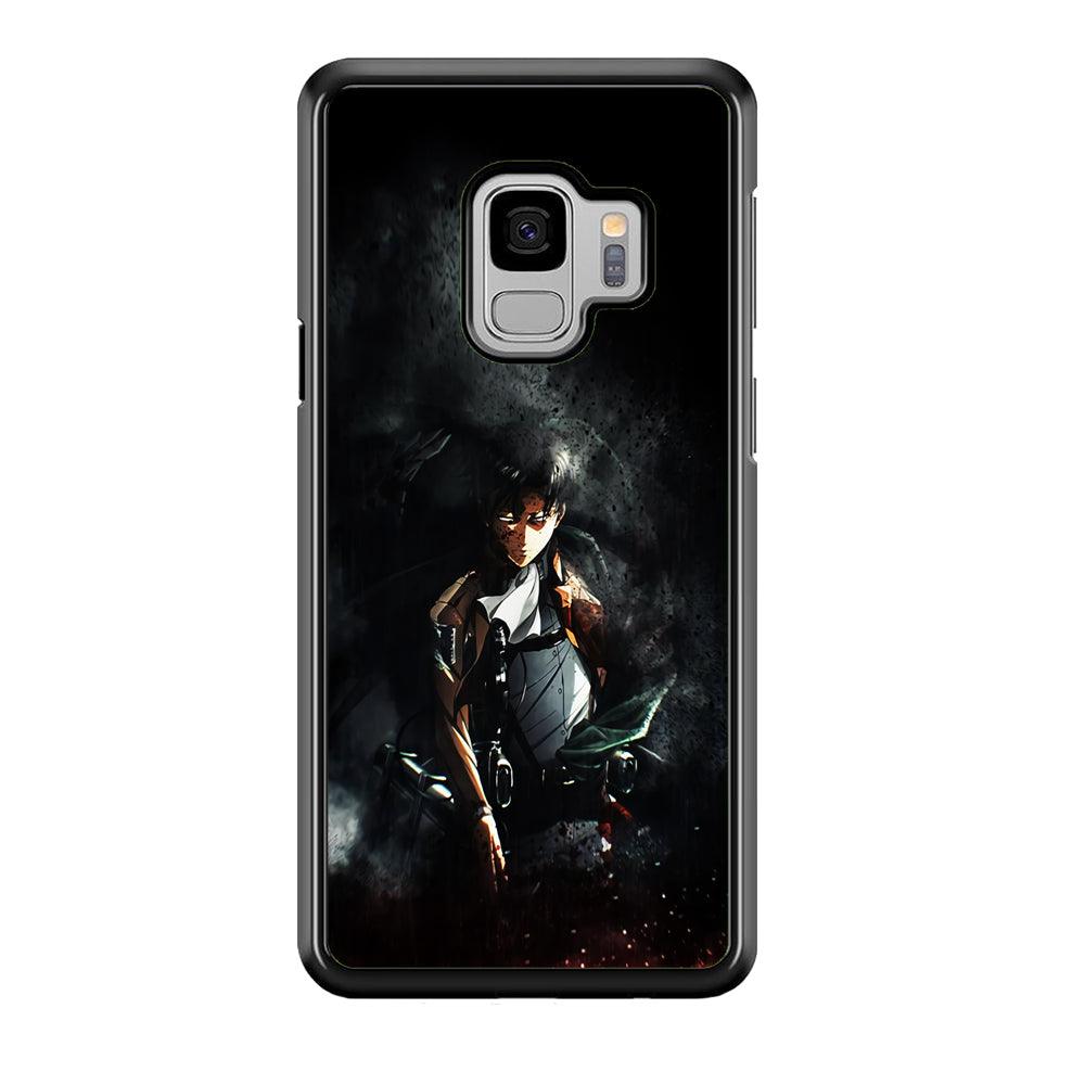 Levi Ackerman Shingeki no Kyojin Samsung Galaxy S9 Case-Rubber / White (2D Case)-Xtracase