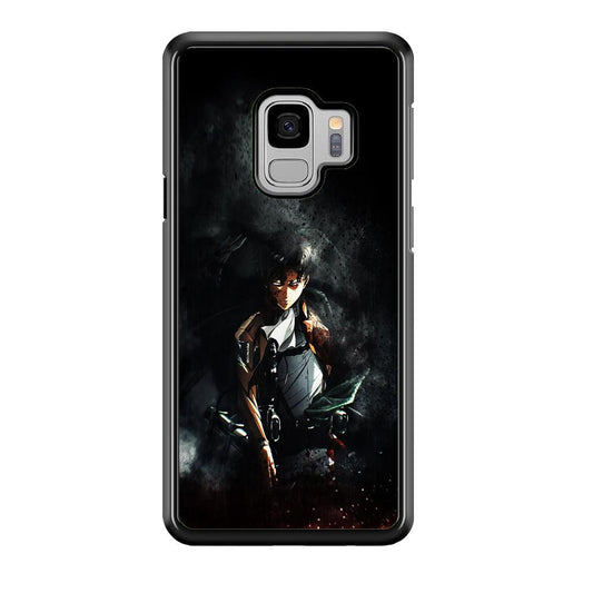 Levi Ackerman Shingeki no Kyojin Samsung Galaxy S9 Case-Rubber / White (2D Case)-Xtracase