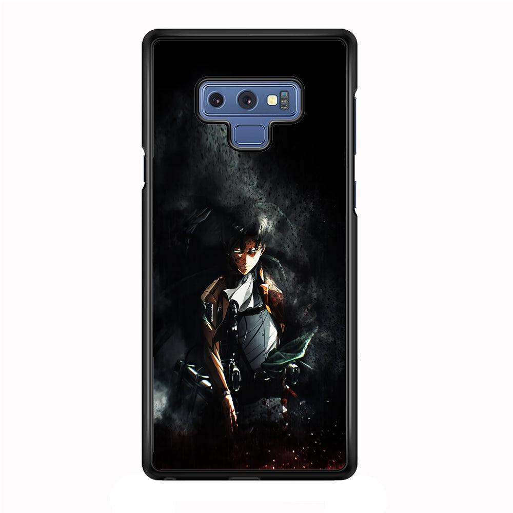 Levi Ackerman Shingeki no Kyojin Samsung Galaxy Note 9 Case-Rubber / White (2D Case)-Xtracase