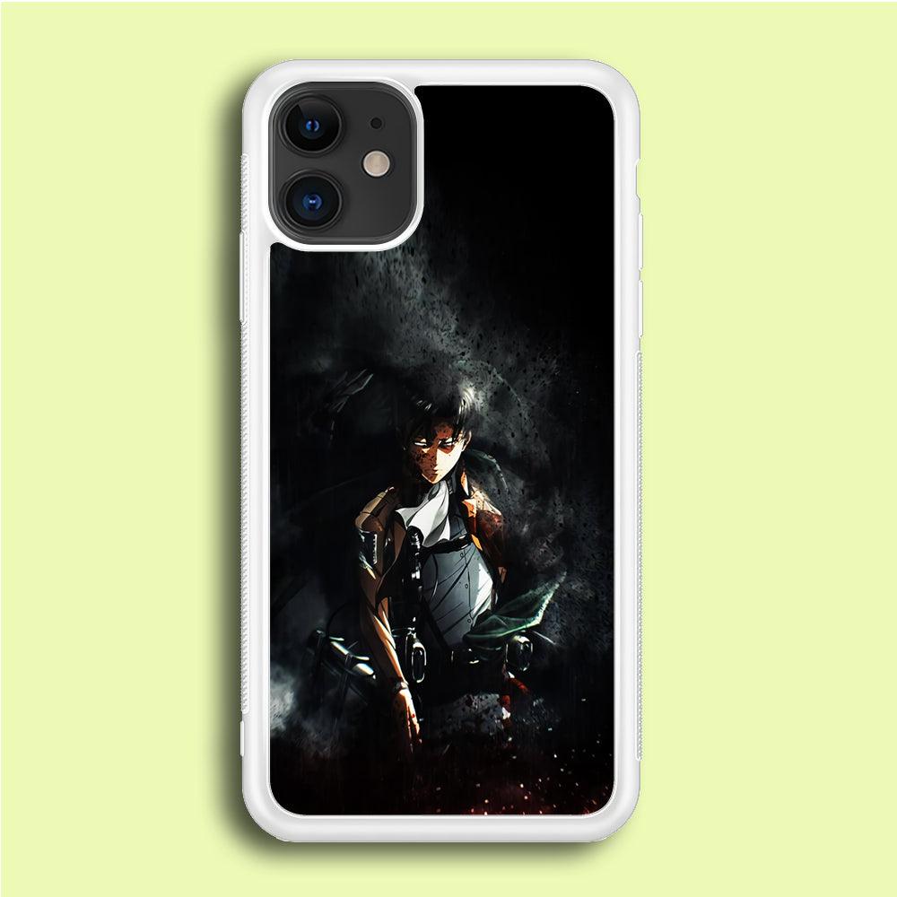 Levi Ackerman Shingeki no Kyojin iPhone 12 Mini Case-Rubber / White (2D Case)-Xtracase