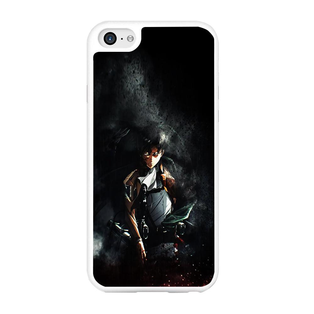 Levi Ackerman Shingeki no Kyojin iPhone 6 | 6s Case-Rubber / White (2D Case)-Xtracase