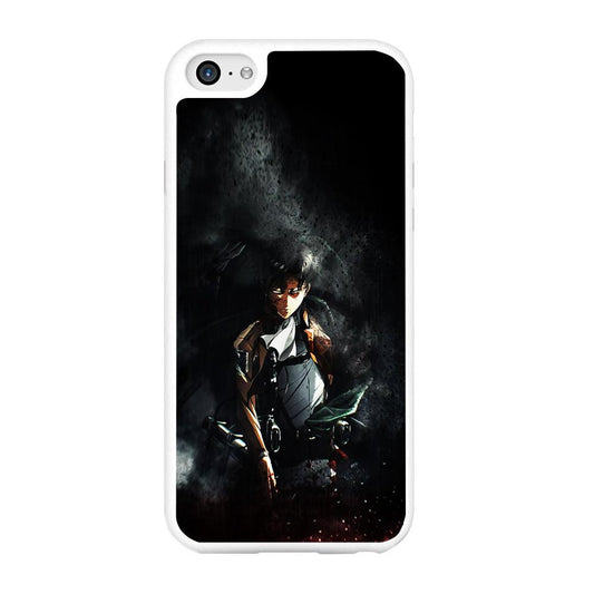 Levi Ackerman Shingeki no Kyojin iPhone 6 | 6s Case-Rubber / White (2D Case)-Xtracase
