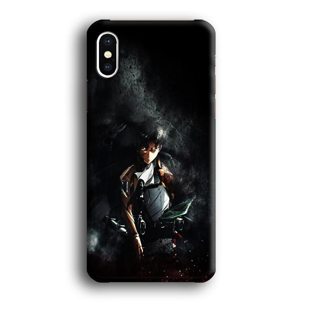 Levi Ackerman Shingeki no Kyojin iPhone Xs Case-Plastic / Full Wrap (3D Case)-Xtracase