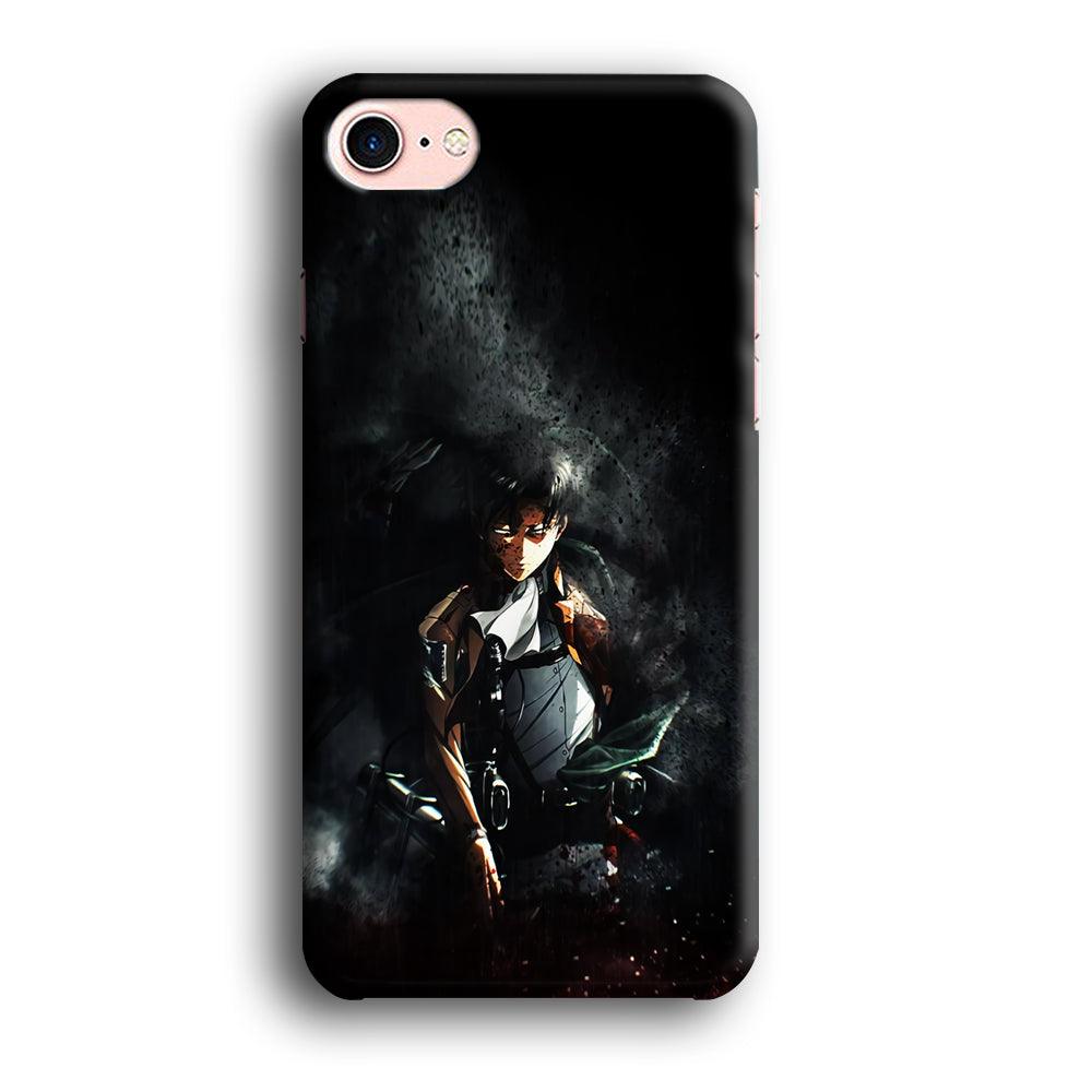 Levi Ackerman Shingeki no Kyojin iPhone 7 Case-Plastic / Full Wrap (3D Case)-Xtracase