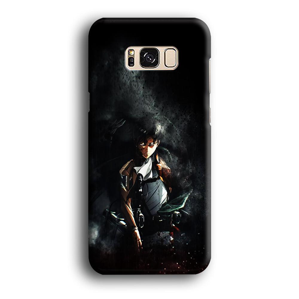 Levi Ackerman Shingeki no Kyojin Samsung Galaxy S8 Case-Plastic / Full Wrap (3D Case)-Xtracase