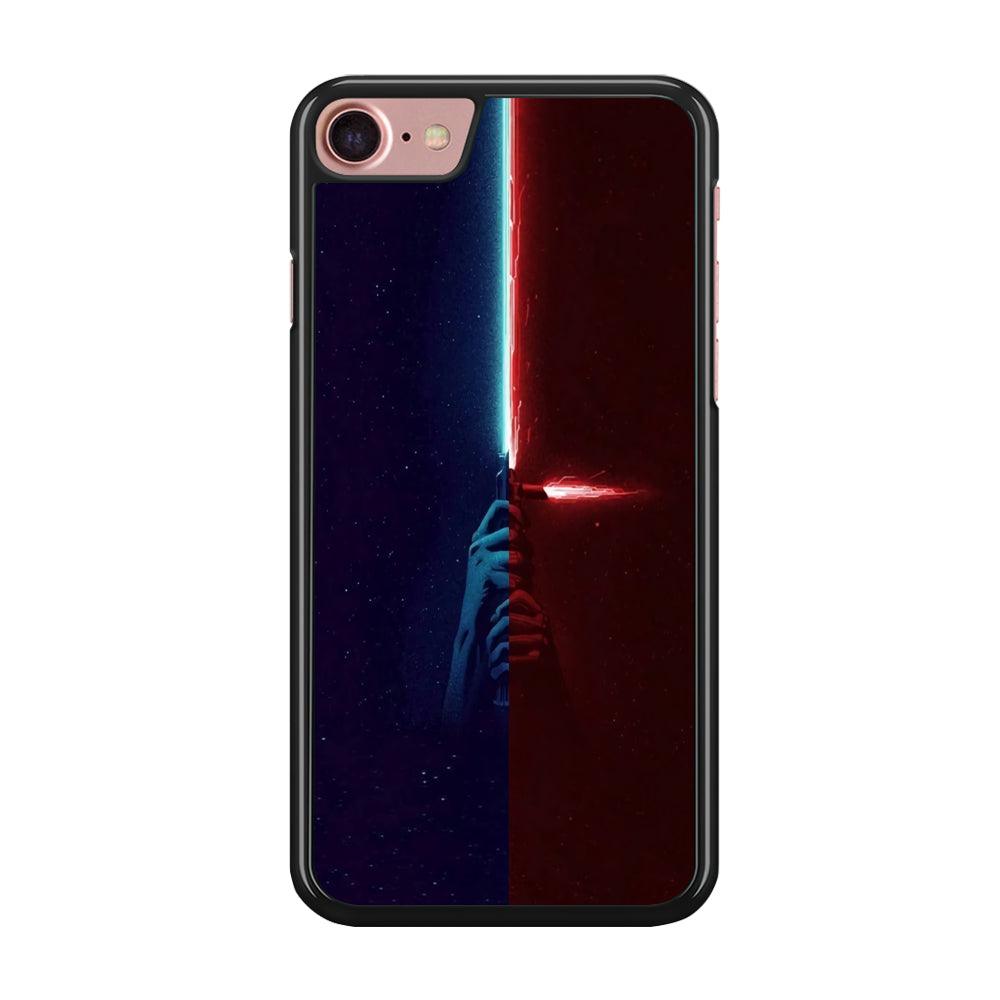 Lightsaber Blue Red Star Wars iPhone 7 Case-Rubber / Black (2D Case)-Xtracase