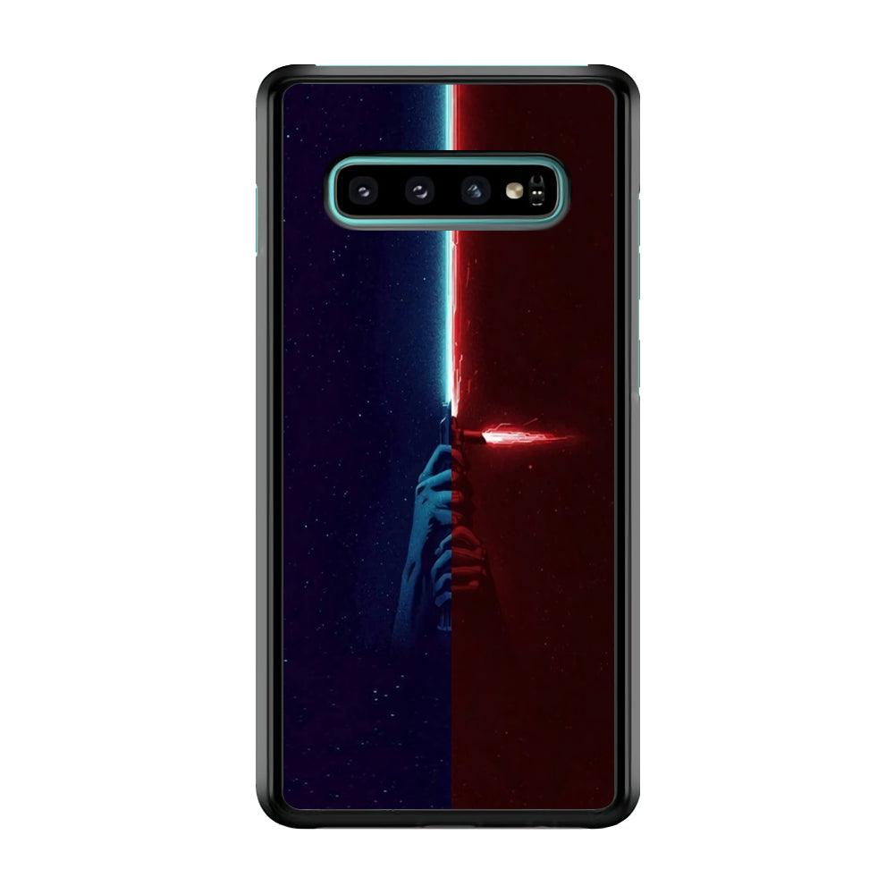 Lightsaber Blue Red Star Wars Samsung Galaxy S10 Case-Plastic / Full Wrap (3D Case)-Xtracase