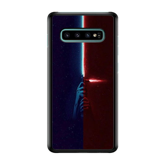 Lightsaber Blue Red Star Wars Samsung Galaxy S10 Case-Plastic / Full Wrap (3D Case)-Xtracase