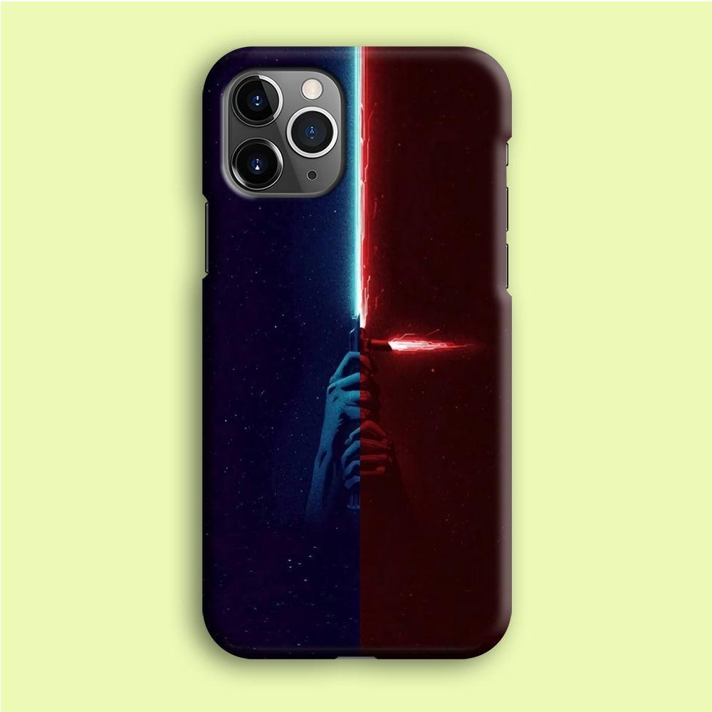 Lightsaber Blue Red Star Wars iPhone 12 Pro Case-Plastic / Full Wrap (3D Case)-Xtracase
