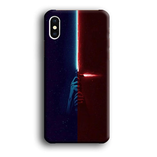 Lightsaber Blue Red Star Wars iPhone X Case-Plastic / Full Wrap (3D Case)-Xtracase