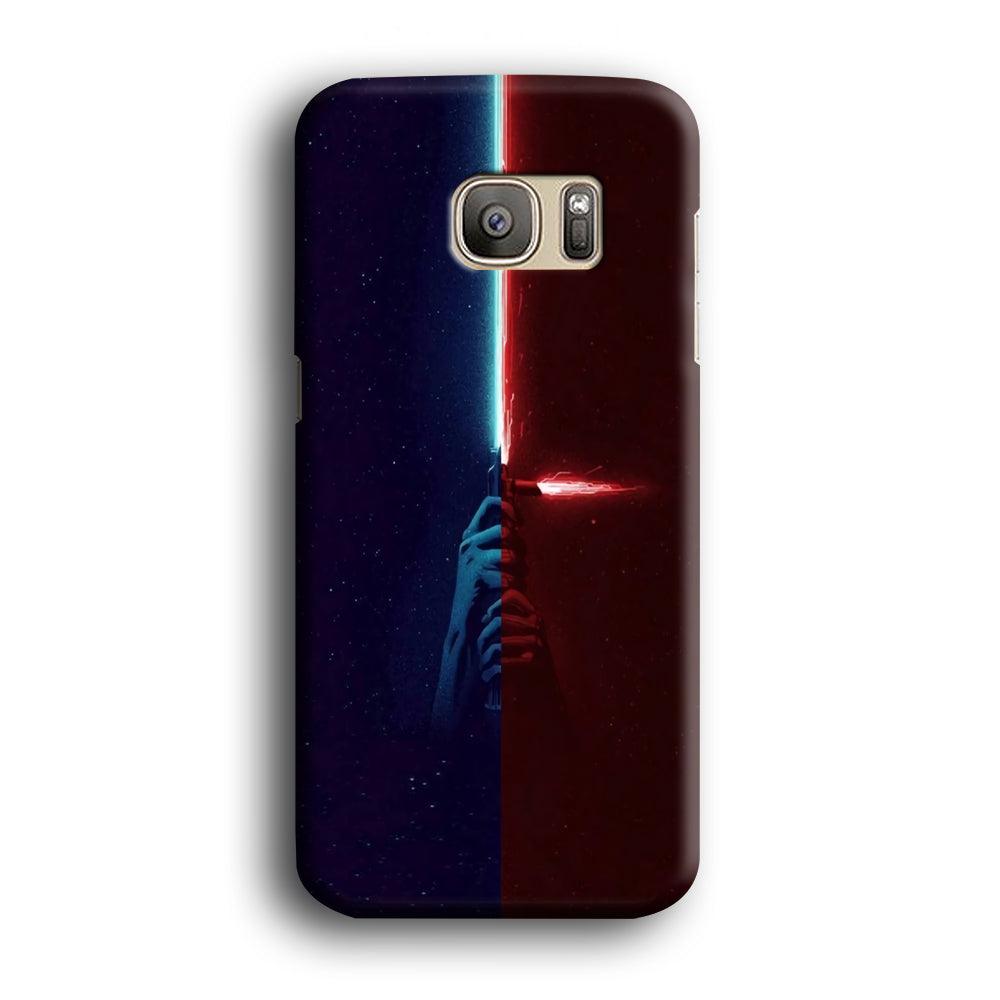 Lightsaber Blue Red Star Wars Samsung Galaxy S7 Edge Case-Plastic / Full Wrap (3D Case)-Xtracase