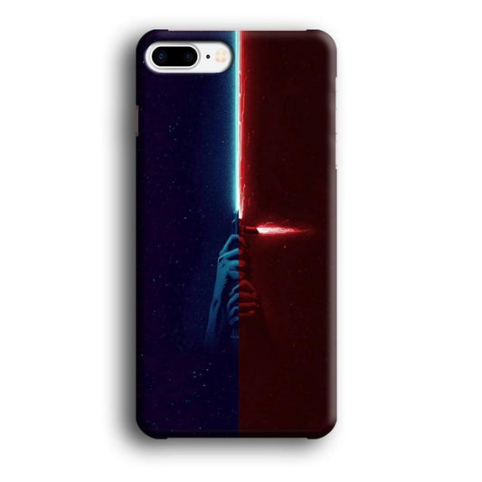 Lightsaber Blue Red Star Wars iPhone 8 Plus Case-Plastic / Full Wrap (3D Case)-Xtracase