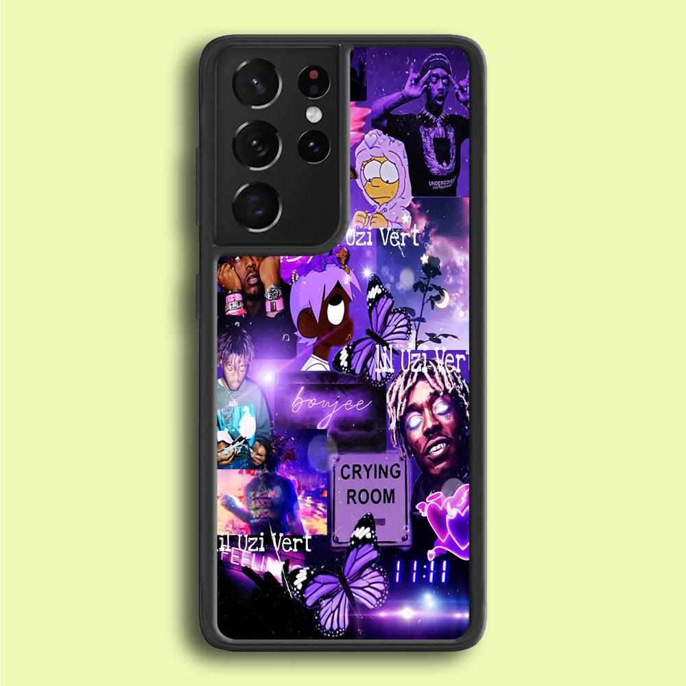 Lil Uzi Vert Aesthetic Samsung Galaxy S21 Ultra Case-Rubber / White (2D Case)-Xtracase