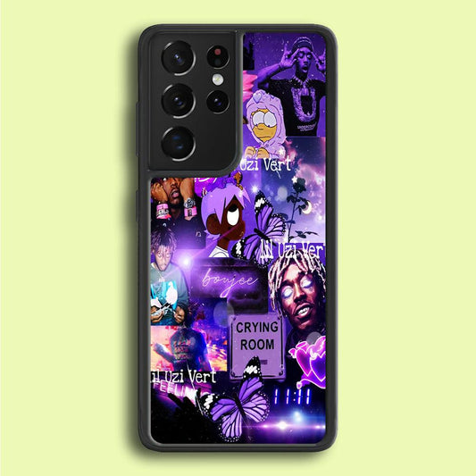 Lil Uzi Vert Aesthetic Samsung Galaxy S21 Ultra Case-Rubber / White (2D Case)-Xtracase