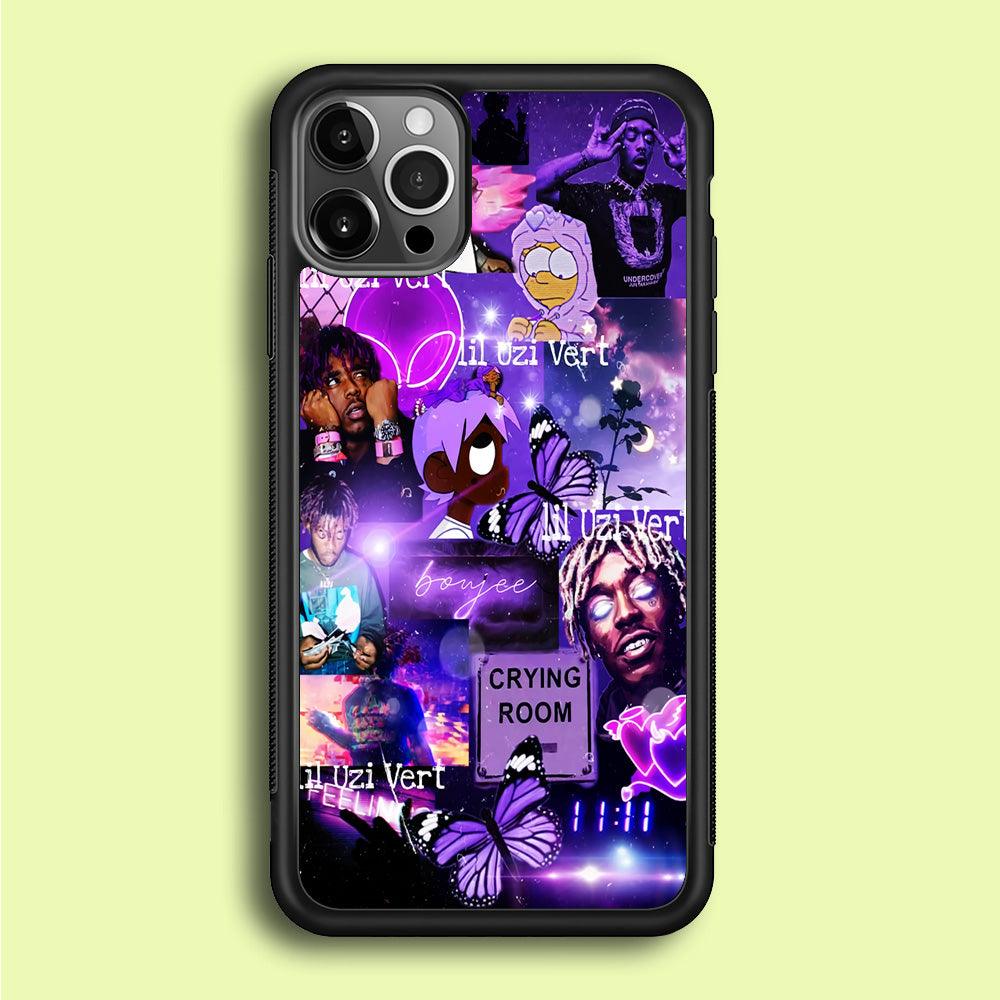 Lil Uzi Vert Aesthetic iPhone 12 Pro Max Case-Rubber / Black (2D Case)-Xtracase