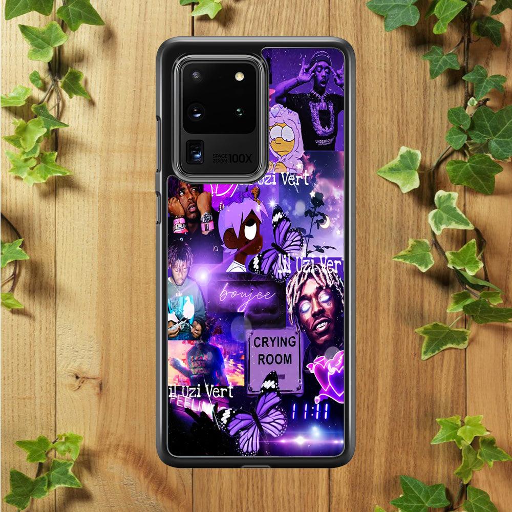 Lil Uzi Vert Aesthetic Samsung Galaxy S20 Ultra Case-Rubber / White (2D Case)-Xtracase