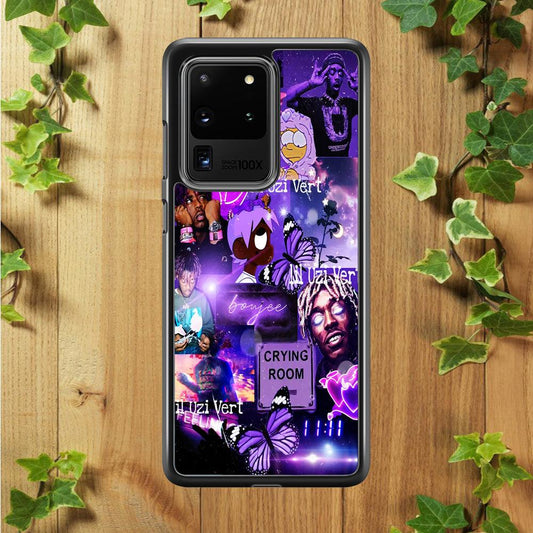 Lil Uzi Vert Aesthetic Samsung Galaxy S20 Ultra Case-Rubber / White (2D Case)-Xtracase