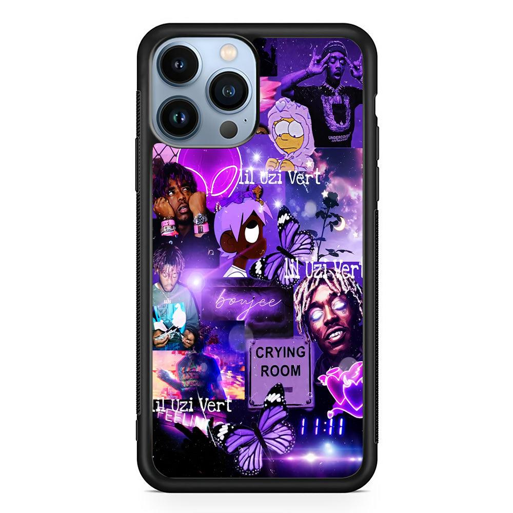 Lil Uzi Vert Aesthetic iPhone 13 Pro Max Case-Rubber / Black (2D Case)-Xtracase