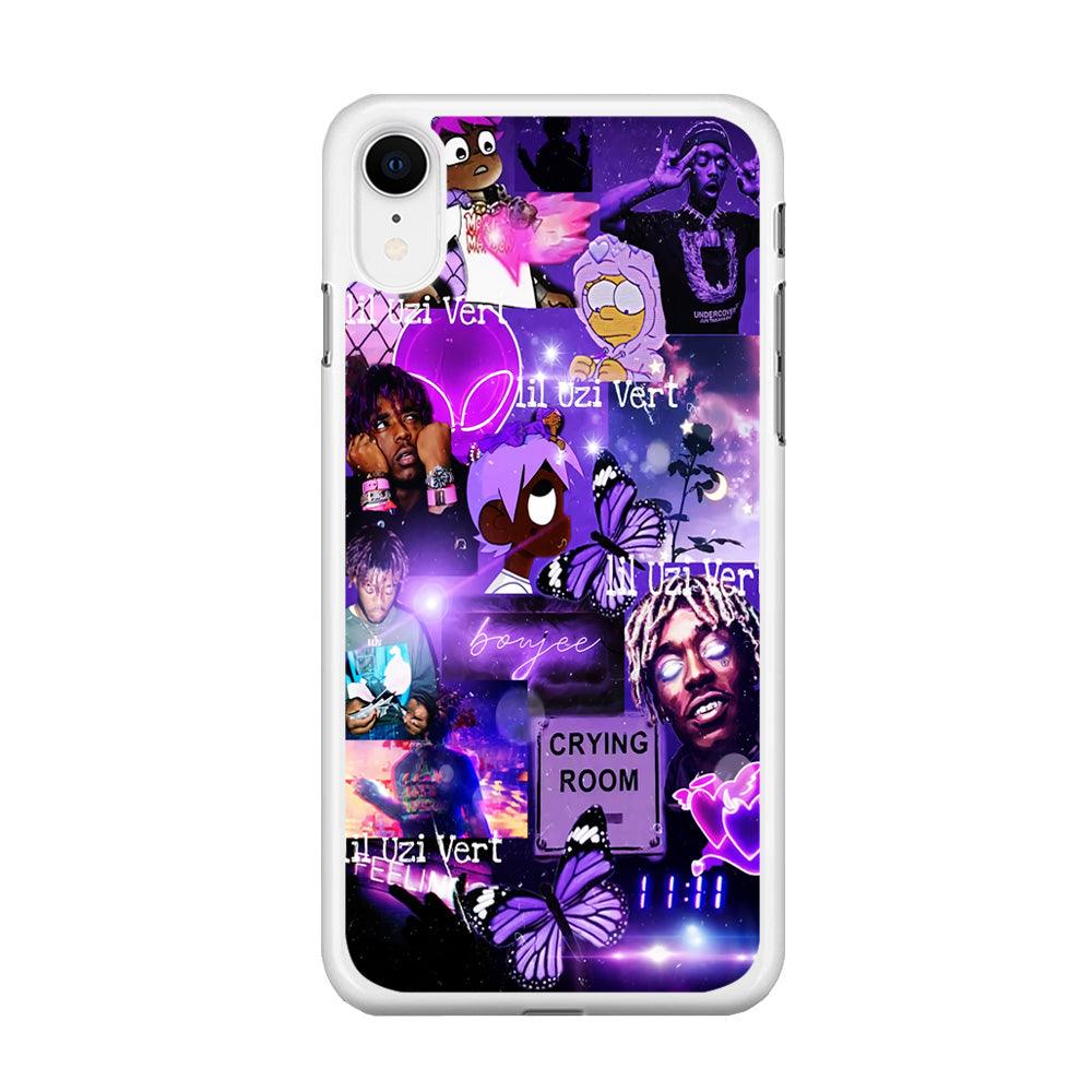 Lil Uzi Vert Aesthetic iPhone XR Case-Rubber / White (2D Case)-Xtracase